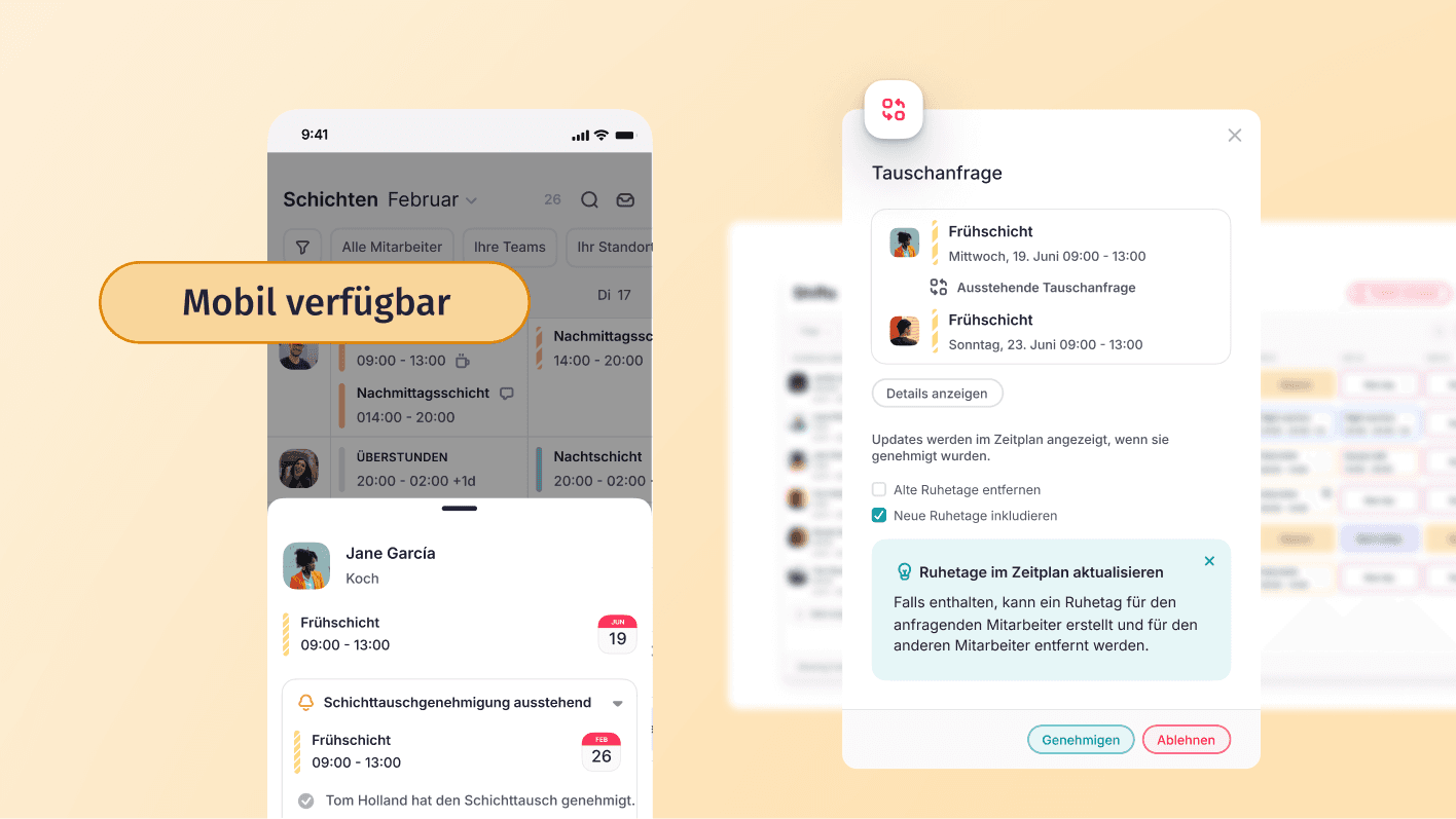 Schichttausch beantragen