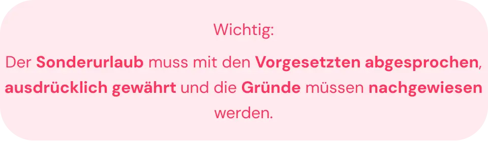 Sonderurlaub