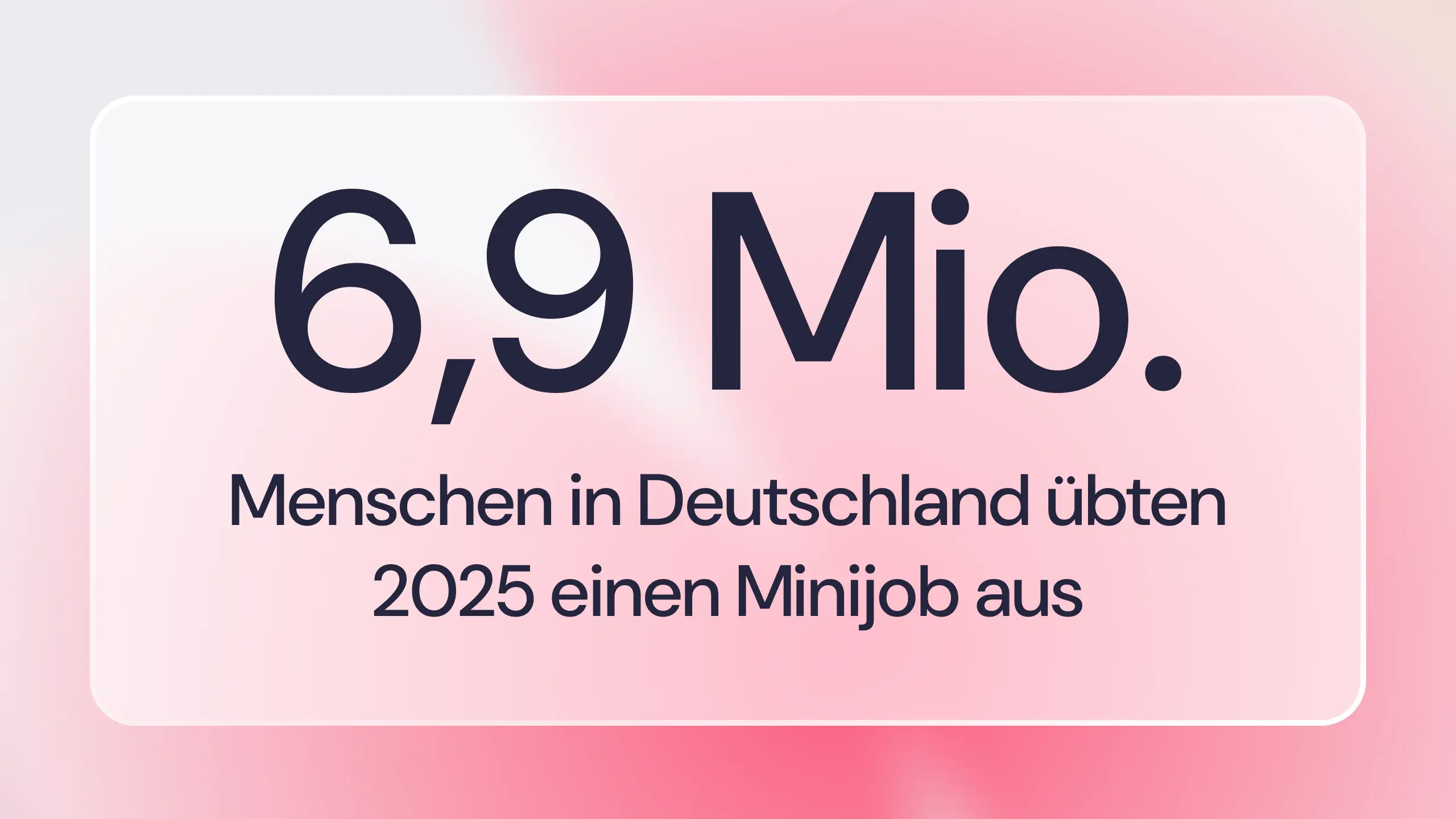 Minijob2026: aktuelle Statistik