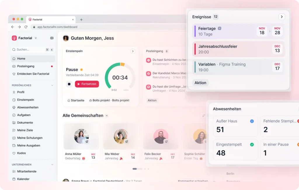 general dashboard screen