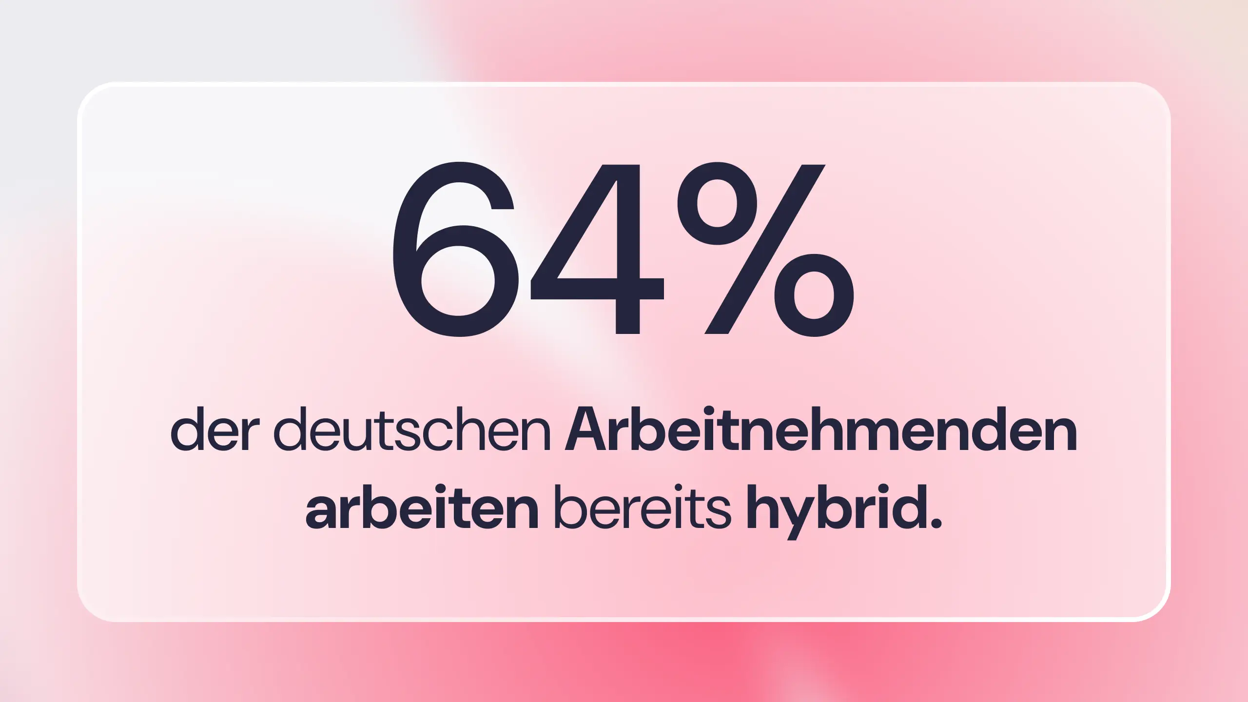 Graphik: 64 % der Arbeitnehmenden arbeiten hybrid