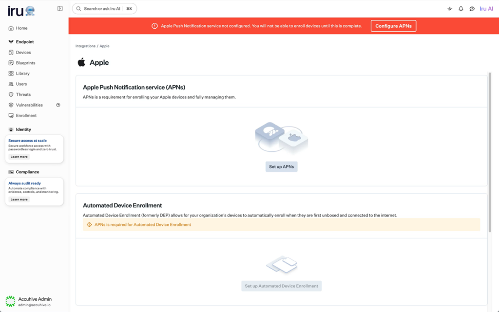 iru interface